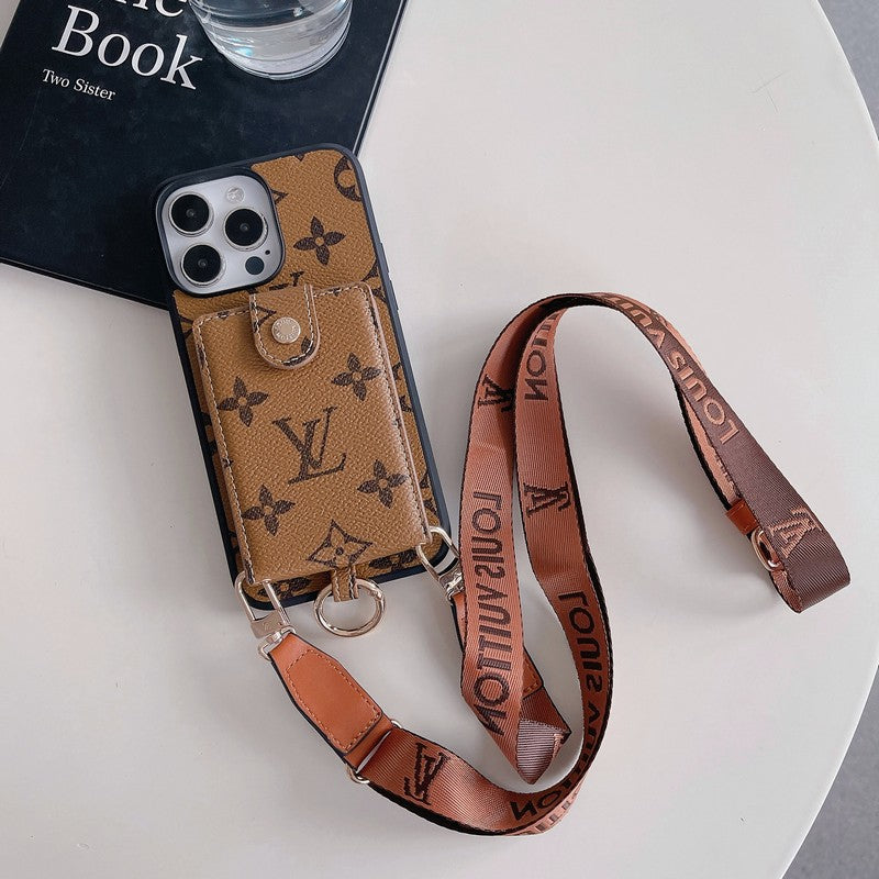 Luxus-Karten-Tasche Klassische Kette iPhone Hülle