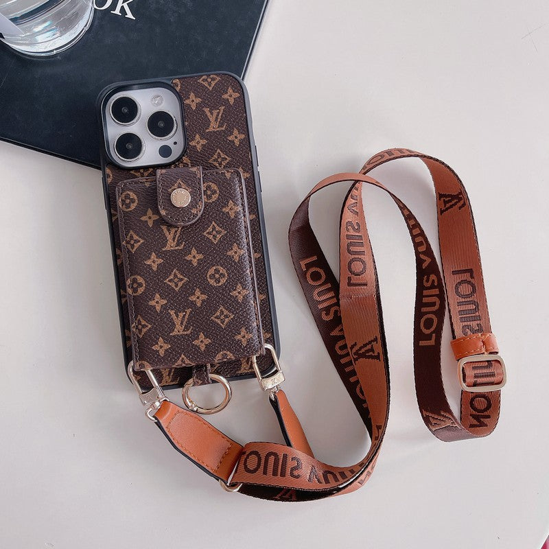 Luxus-Karten-Tasche Klassische Kette iPhone Hülle
