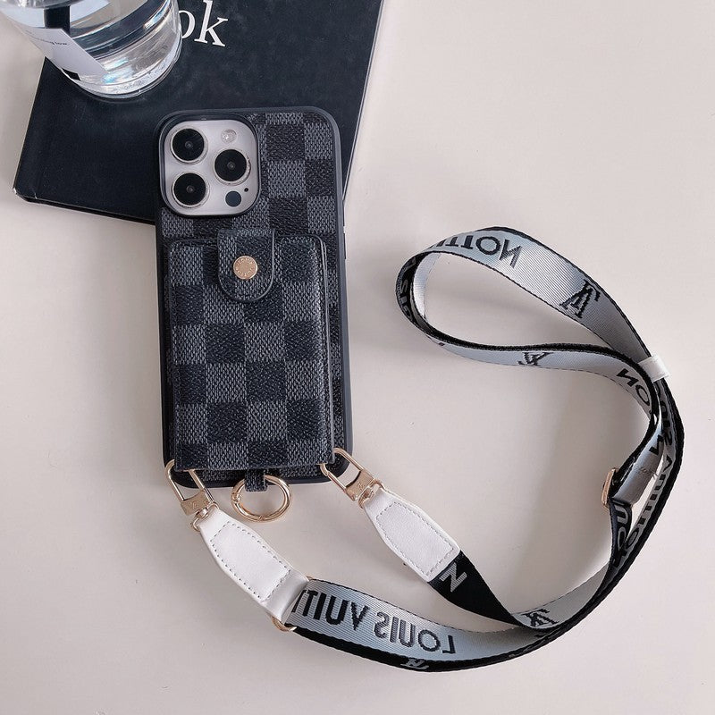 Luxus-Karten-Tasche Klassische Kette iPhone Hülle