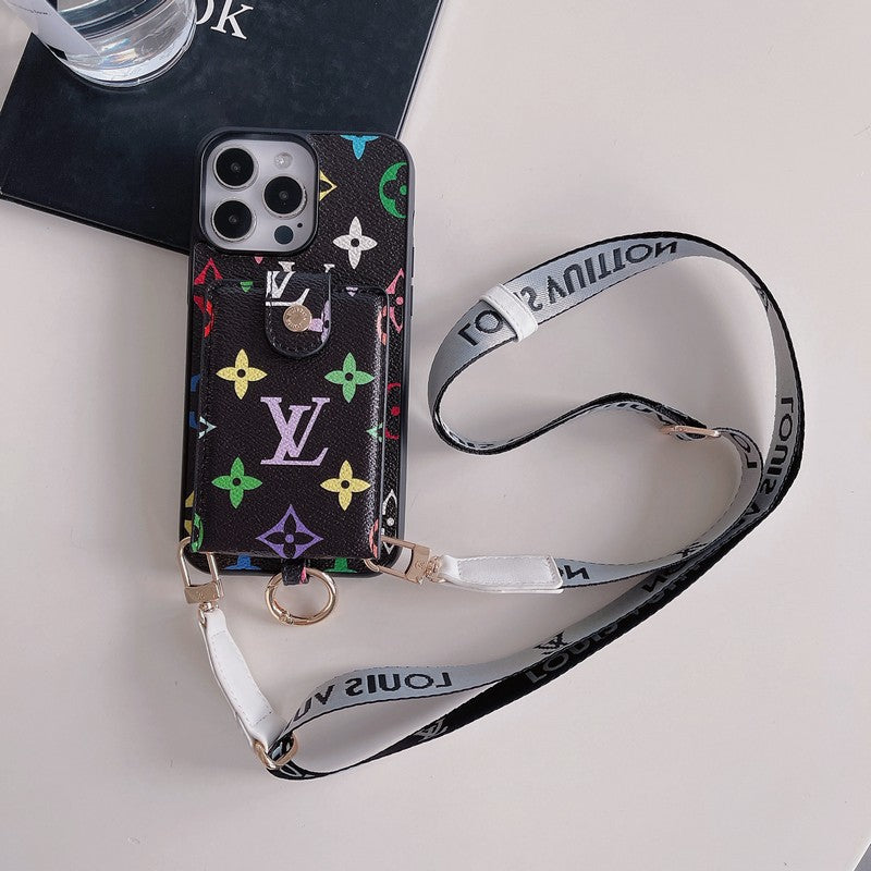 Luxus-Karten-Tasche Klassische Kette iPhone Hülle
