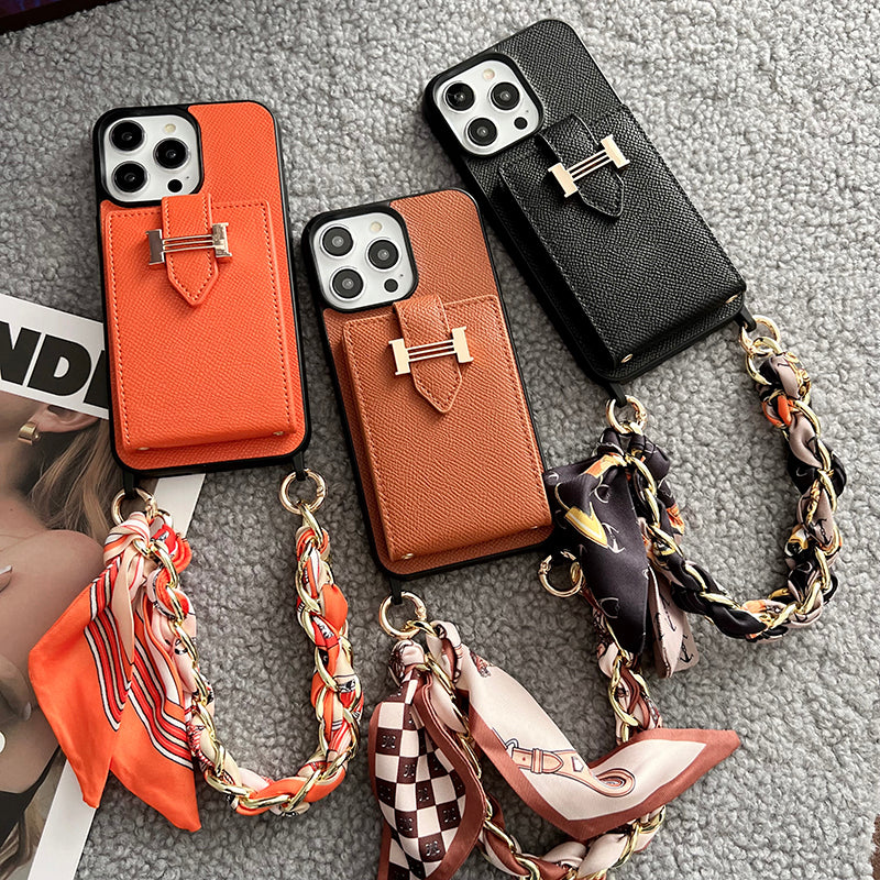 Pouzdro na iPhone z kůže H Card Bag Scarves