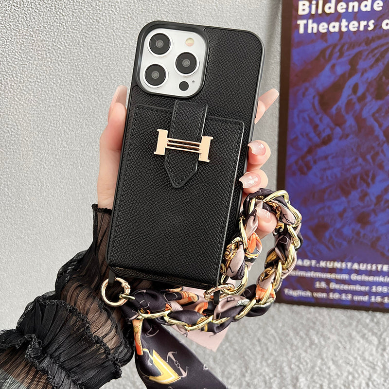 Pouzdro na iPhone z kůže H Card Bag Scarves