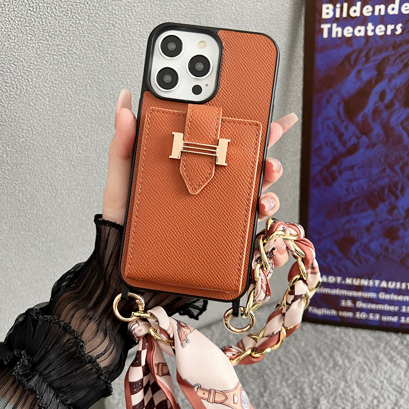 Pouzdro na iPhone z kůže H Card Bag Scarves