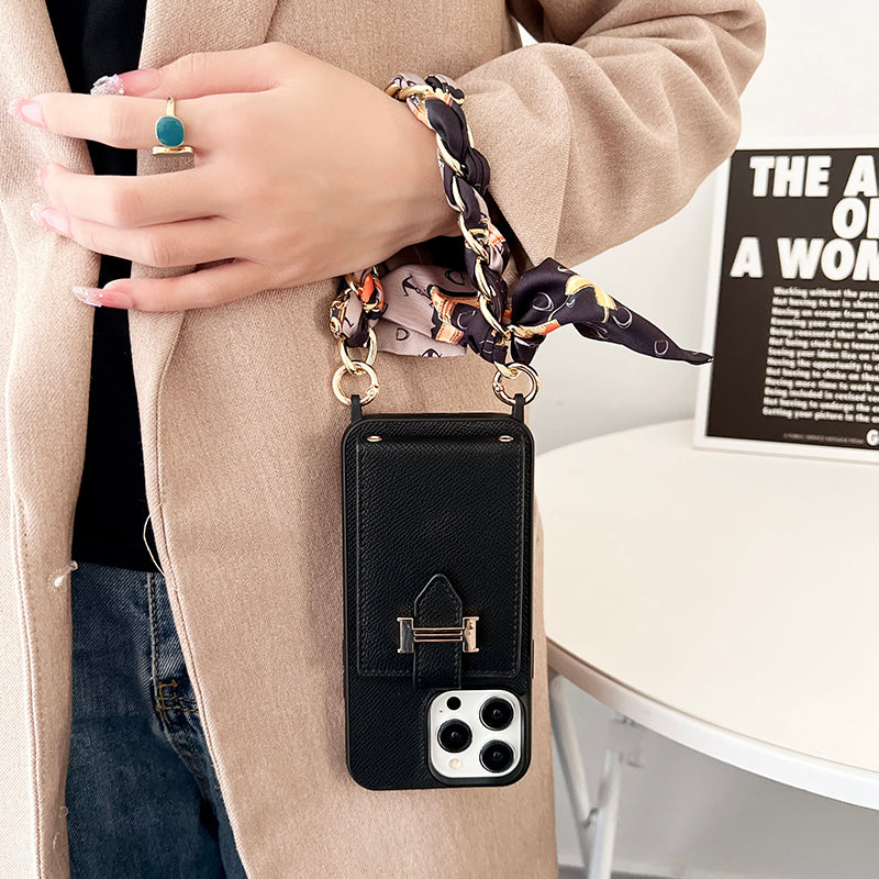 Pouzdro na iPhone z kůže H Card Bag Scarves
