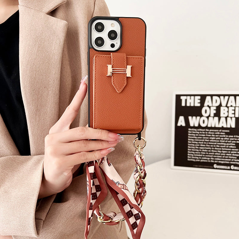 Pouzdro na iPhone z kůže H Card Bag Scarves