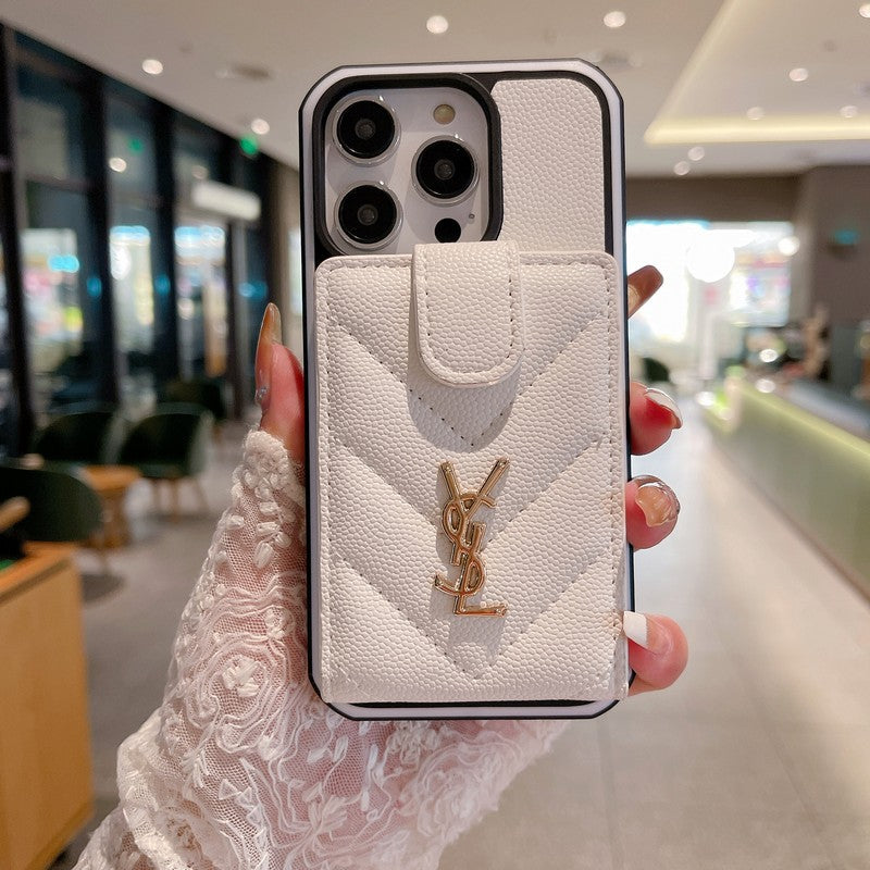 Étui en cuir coloré pour iPhone Saint Card Bag