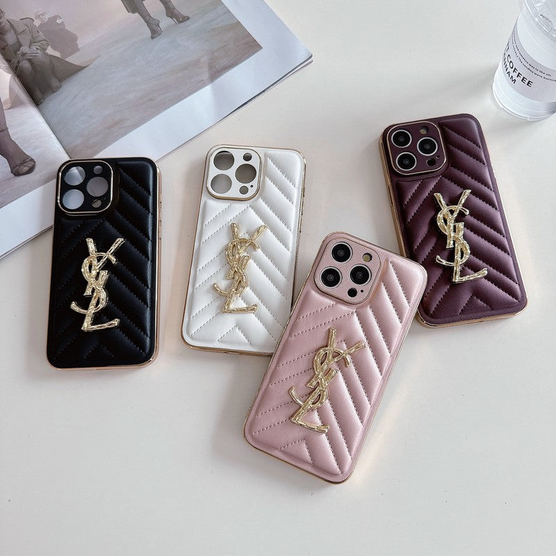 Coque iPhone en Cuir Saint Color