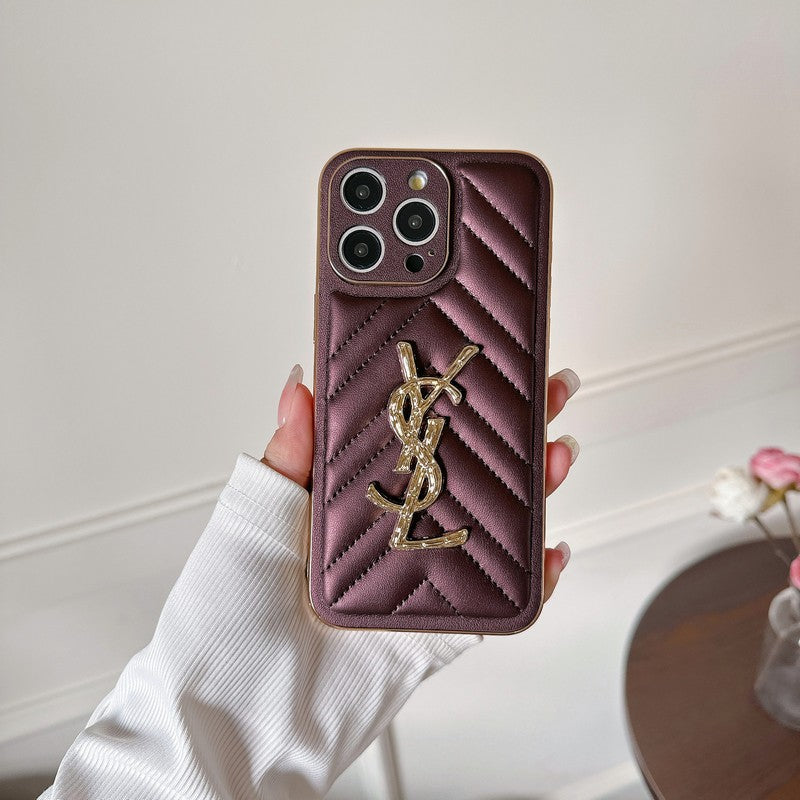 Coque iPhone en Cuir Saint Color