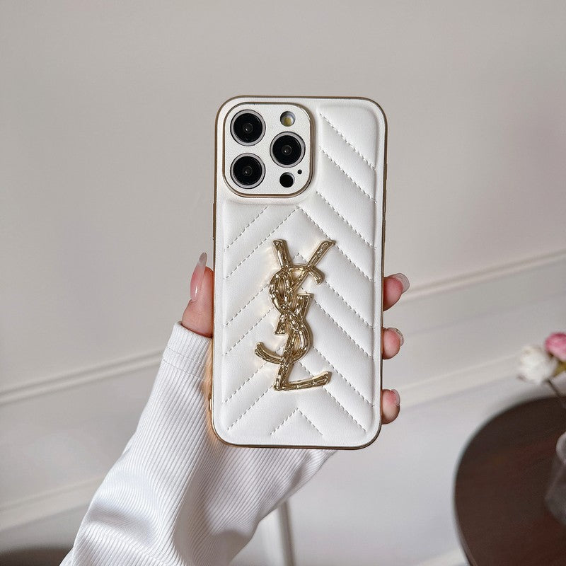 Coque iPhone en Cuir Saint Color