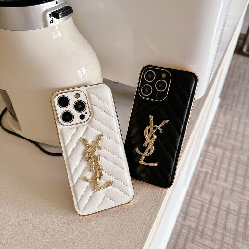 Coque iPhone en Cuir Saint Color