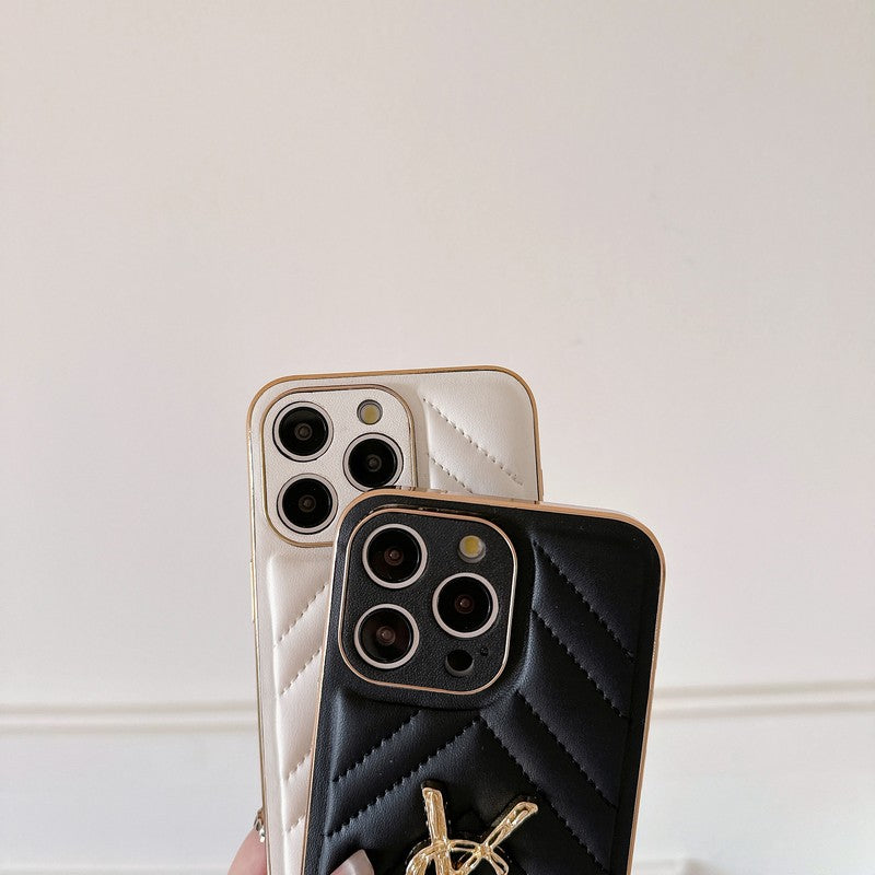 Coque iPhone en Cuir Saint Color