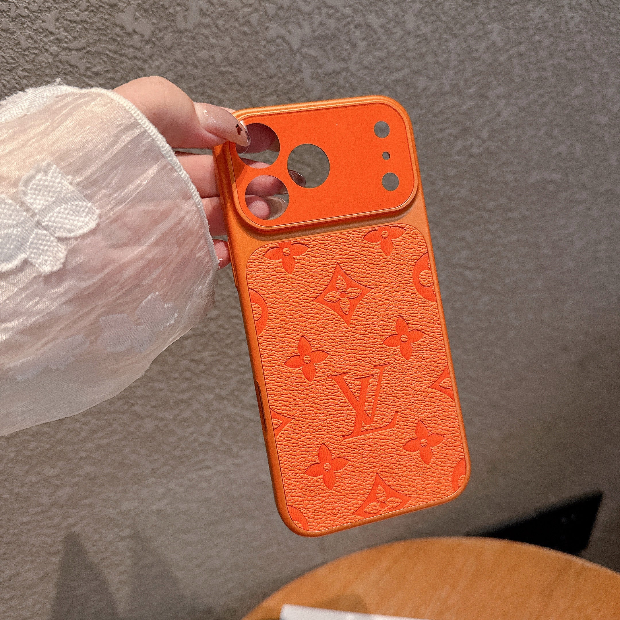 The Tangerine Monogram iPhone Case