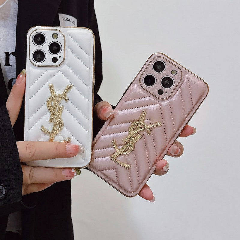 Coque iPhone en Cuir Saint Color