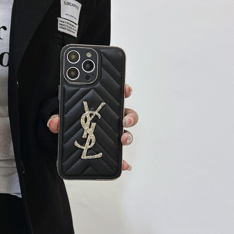 Coque iPhone en Cuir Saint Color