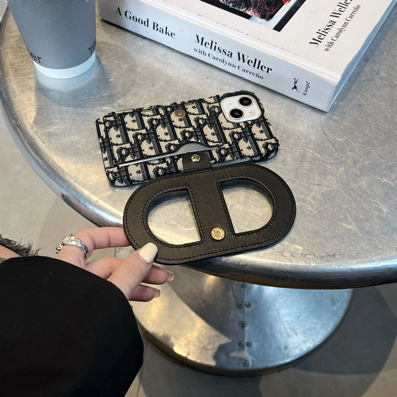 Étui de téléphone iPhone Porte-cartes à support élégant