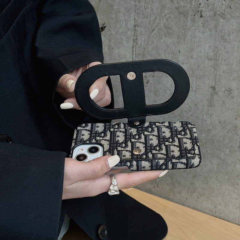 Étui de téléphone iPhone Porte-cartes à support élégant