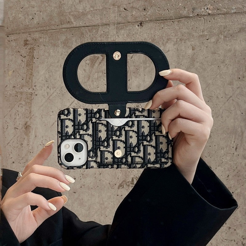 Étui de téléphone iPhone Porte-cartes à support élégant