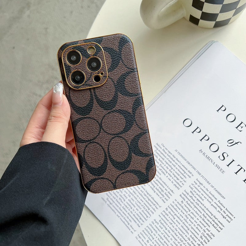 Étui en cuir classique pour iPhone