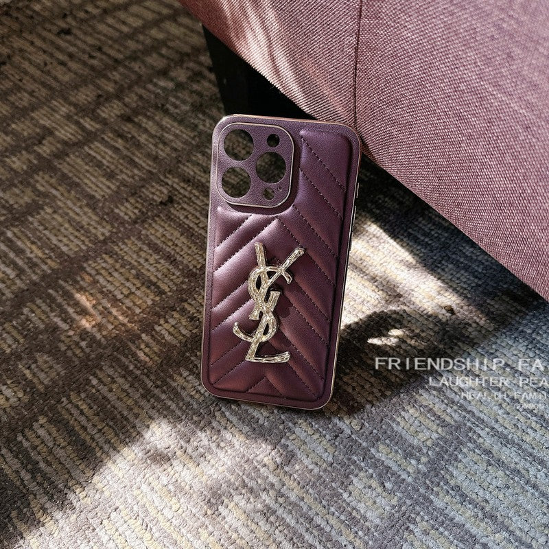 Coque iPhone en Cuir Saint Color