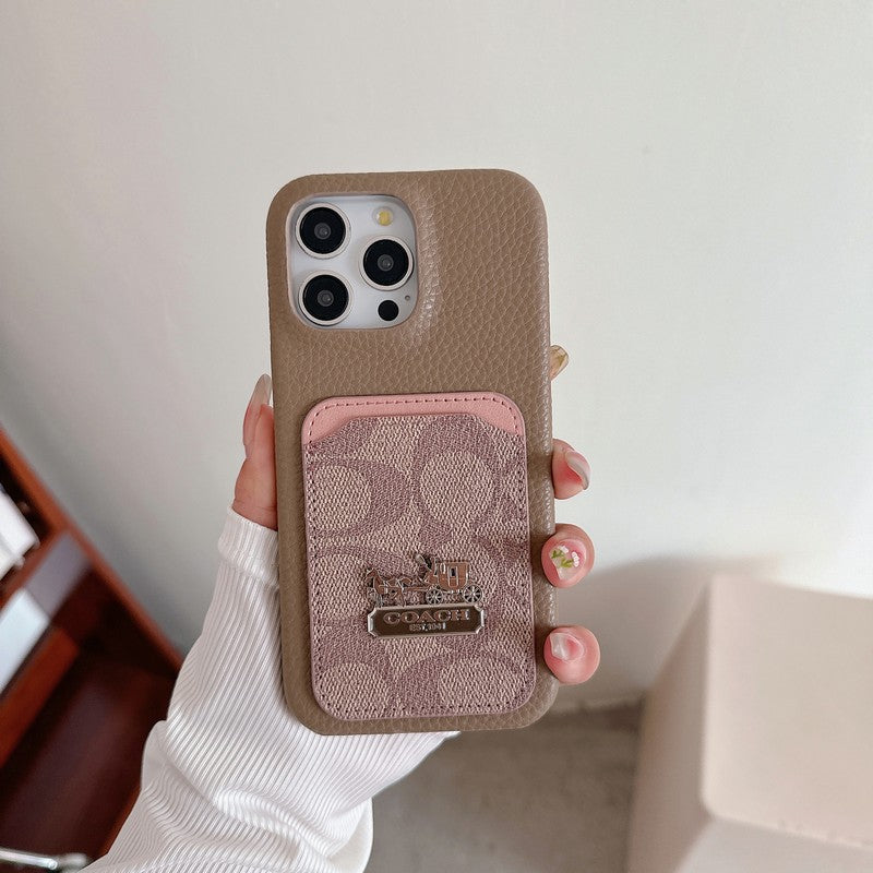 Klasické kožené pouzdro na iPhone s držákem karet