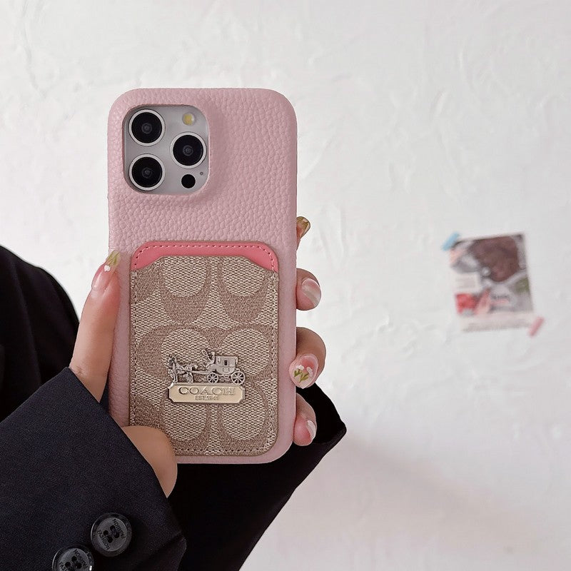 Klasické kožené pouzdro na iPhone s držákem karet