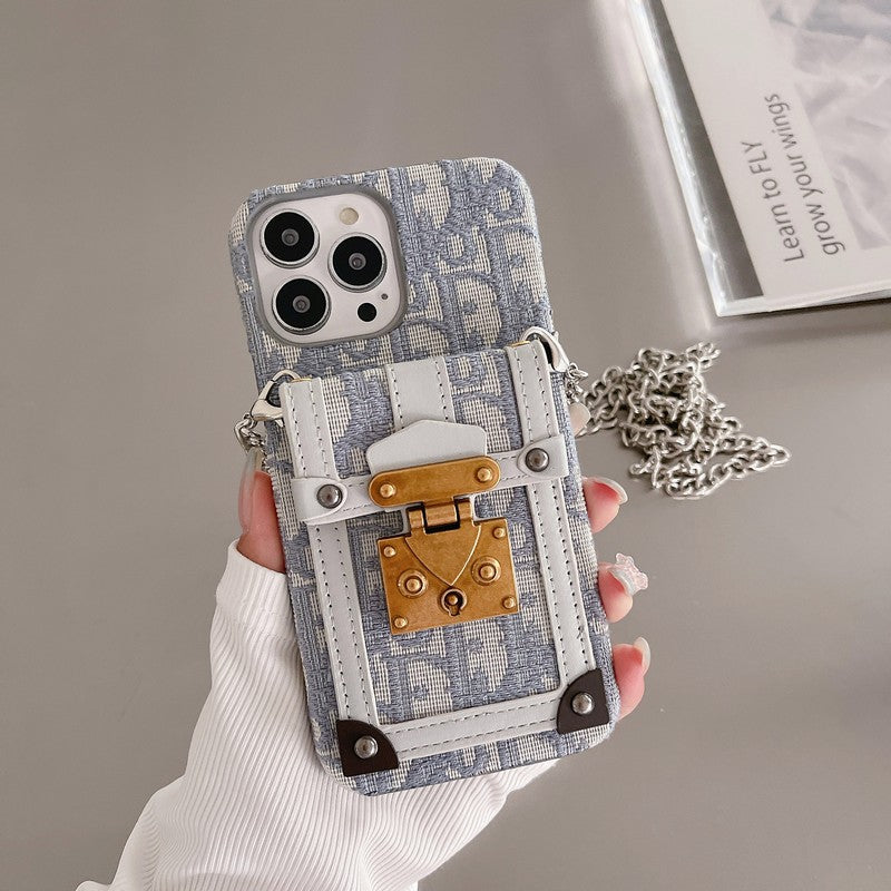 Étui iPhone en tissu imprimé pour cartes