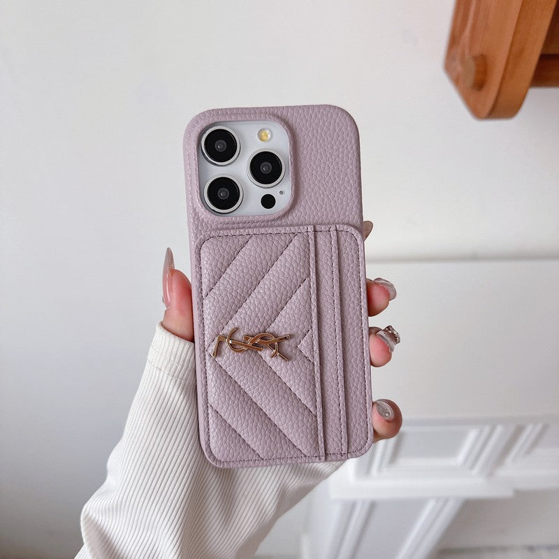 Étui iPhone en cuir couleur Saint Card Bag