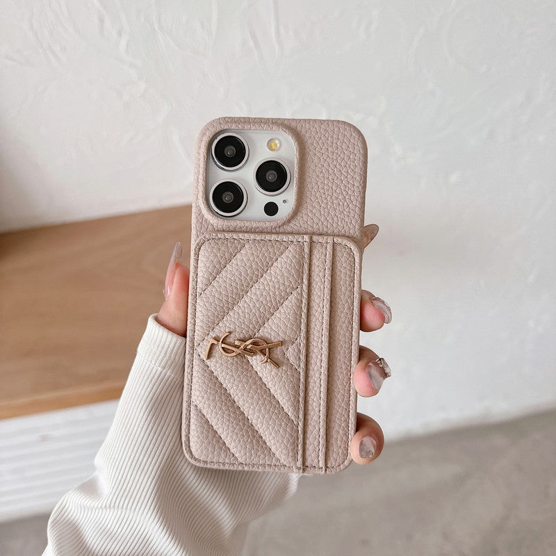 Étui iPhone en cuir couleur Saint Card Bag