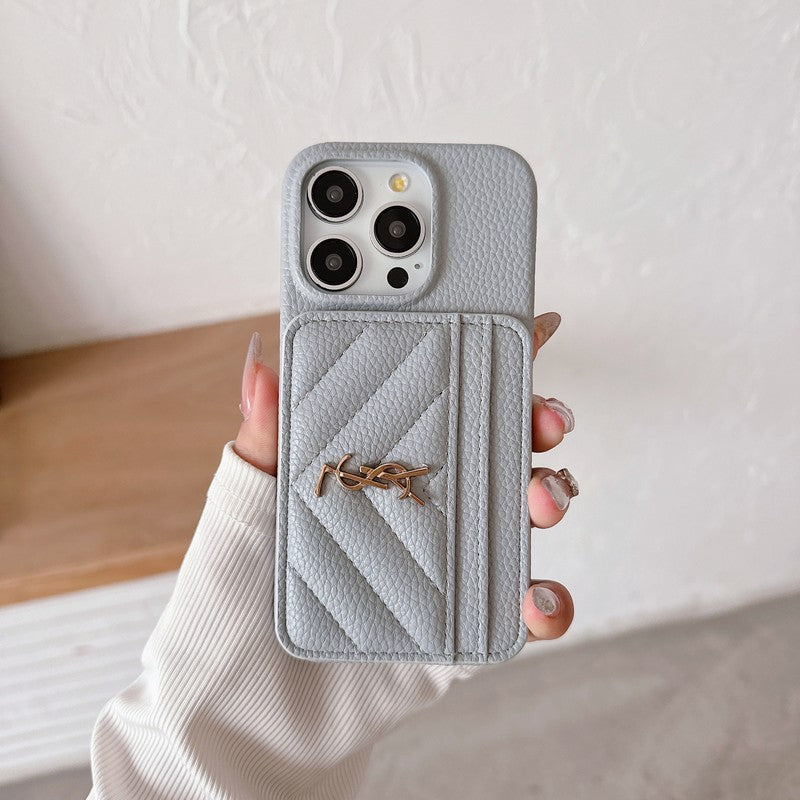 Étui iPhone en cuir couleur Saint Card Bag