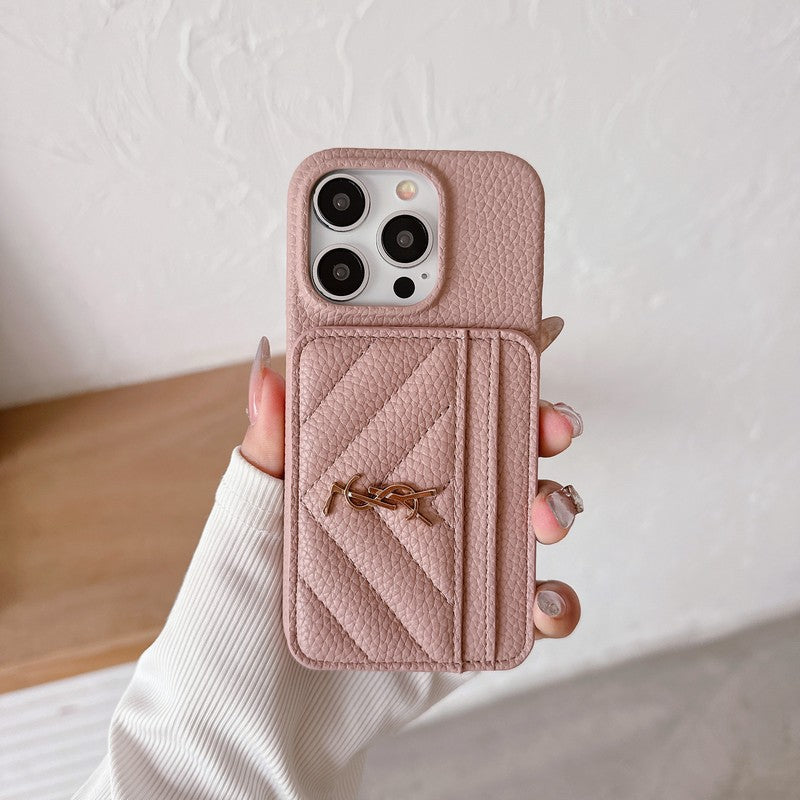 Étui iPhone en cuir couleur Saint Card Bag
