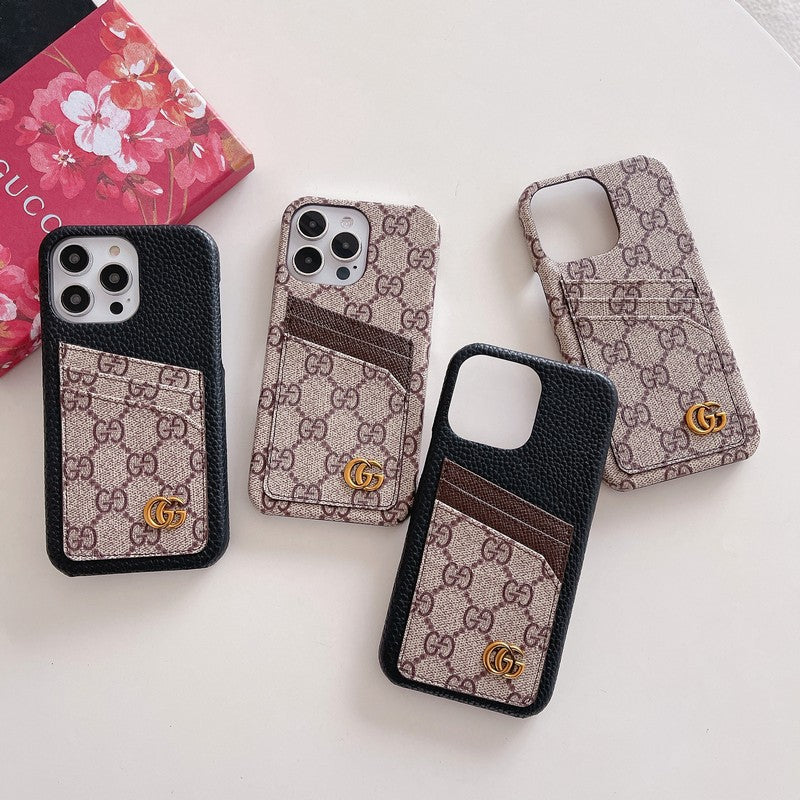 Étui classique pour iPhone avec porte-cartes haut de gamme