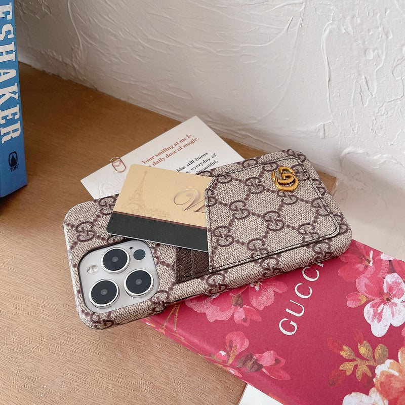 Étui classique pour iPhone avec porte-cartes haut de gamme