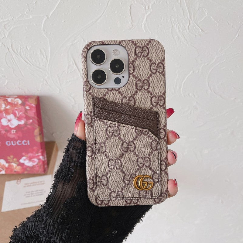 Étui classique pour iPhone avec porte-cartes haut de gamme