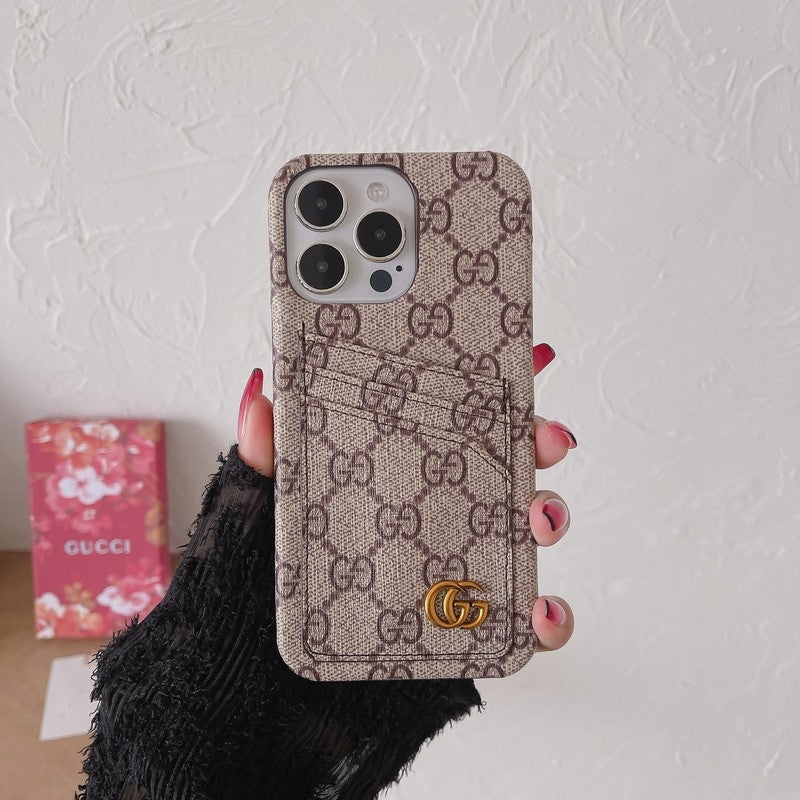 Étui classique pour iPhone avec porte-cartes haut de gamme