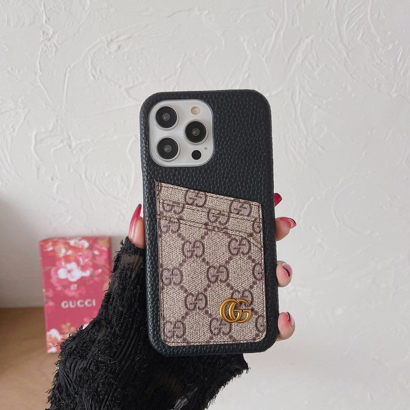 Étui classique pour iPhone avec porte-cartes haut de gamme