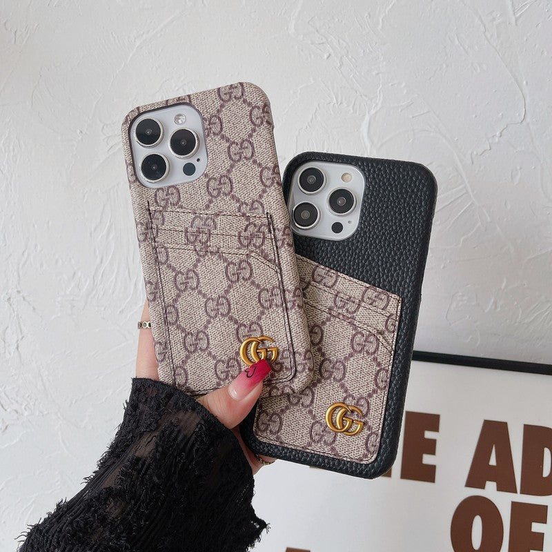 Étui classique pour iPhone avec porte-cartes haut de gamme