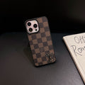 Luxusní černé kožené pouzdro na iPhone s logem  