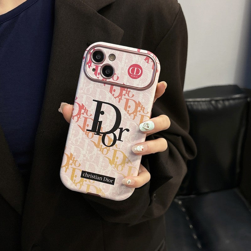 Módní kožené pouzdro na iPhone v bílé a hnědé barvě  