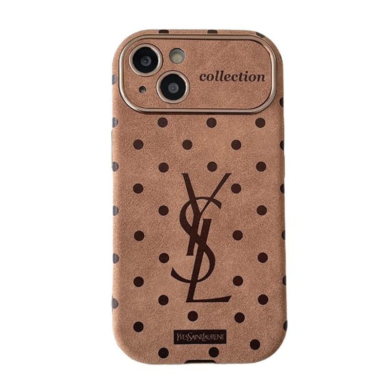 Étui Saint Brown en cuir pour iPhone