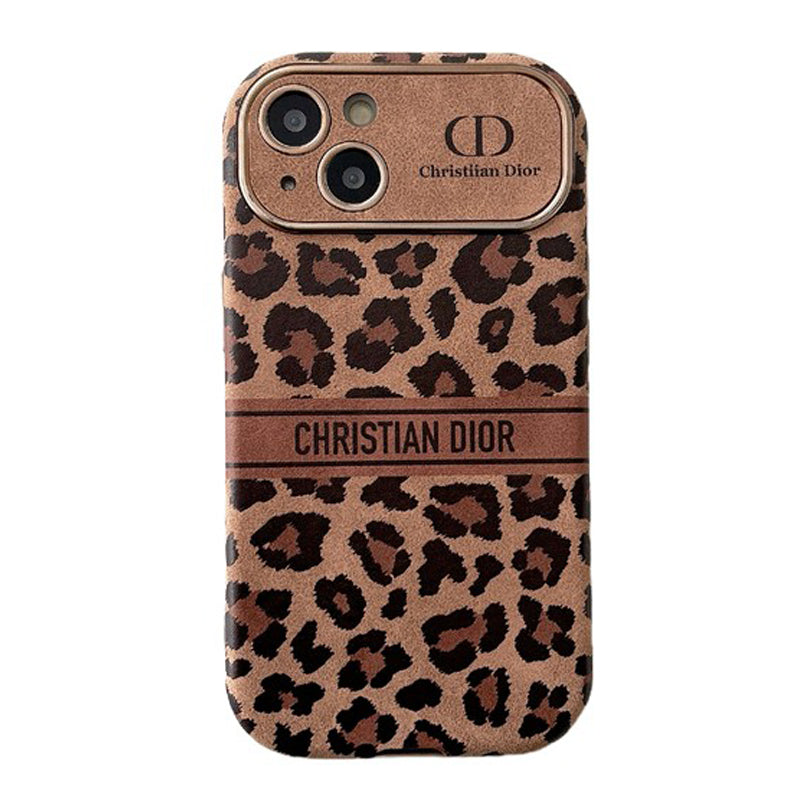 Étui iPhone en cuir marron tendance