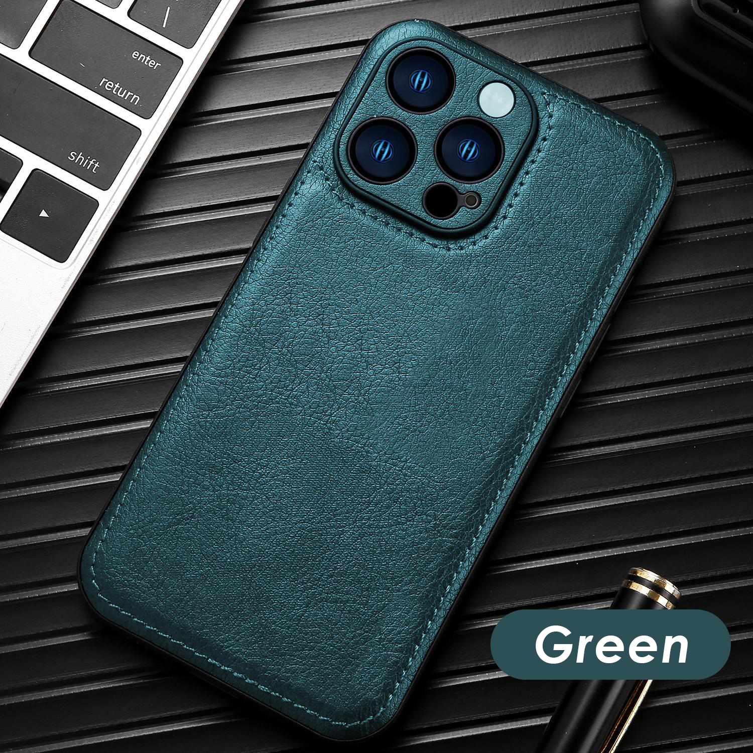 Coque iPhone en cuir vintage premium – Housse de protection antichoc toucher doux