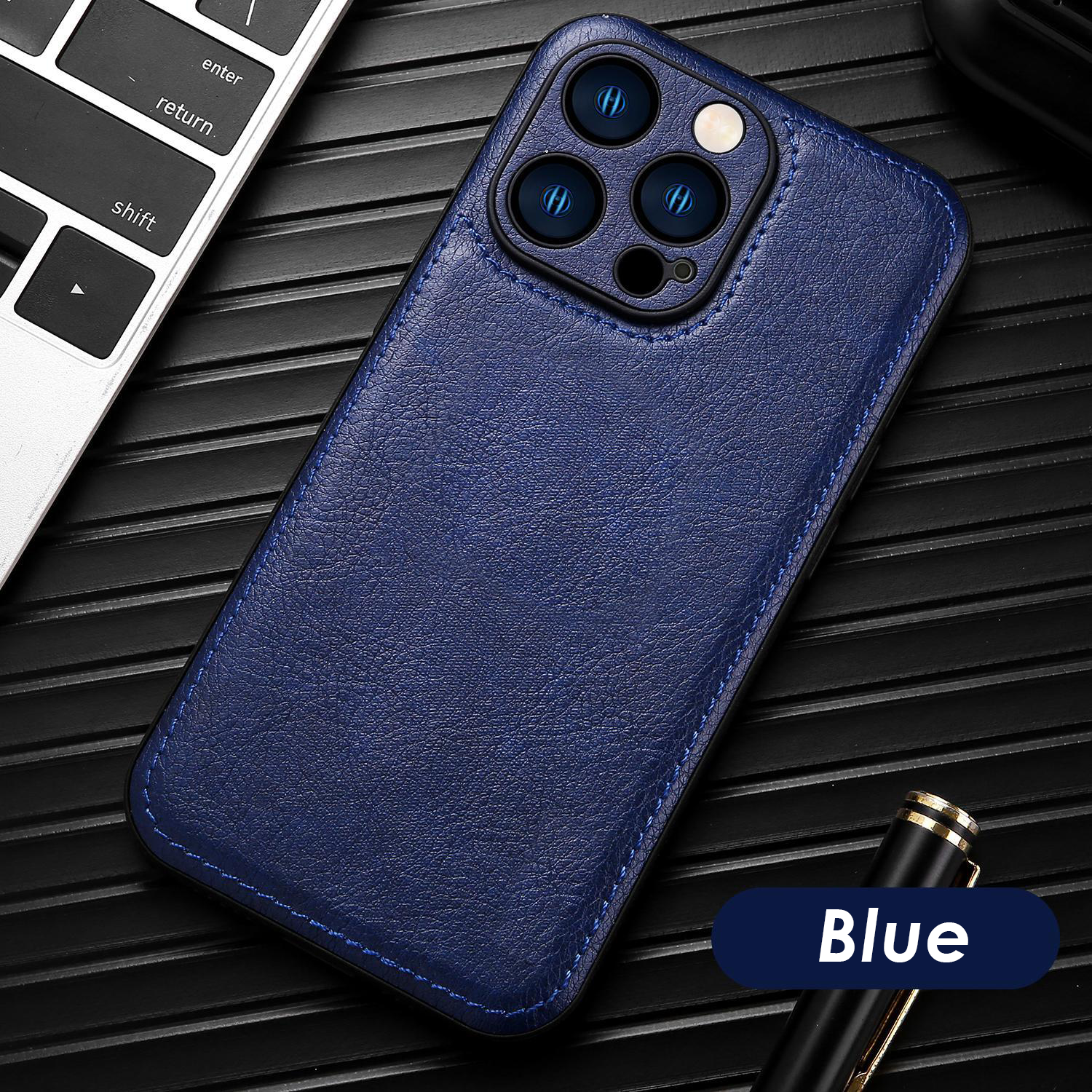 Coque iPhone en cuir vintage premium – Housse de protection antichoc toucher doux