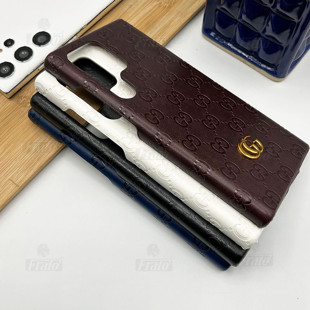 Luxuriöse Premium-Modemarke Lederhülle für Samsung Galaxy