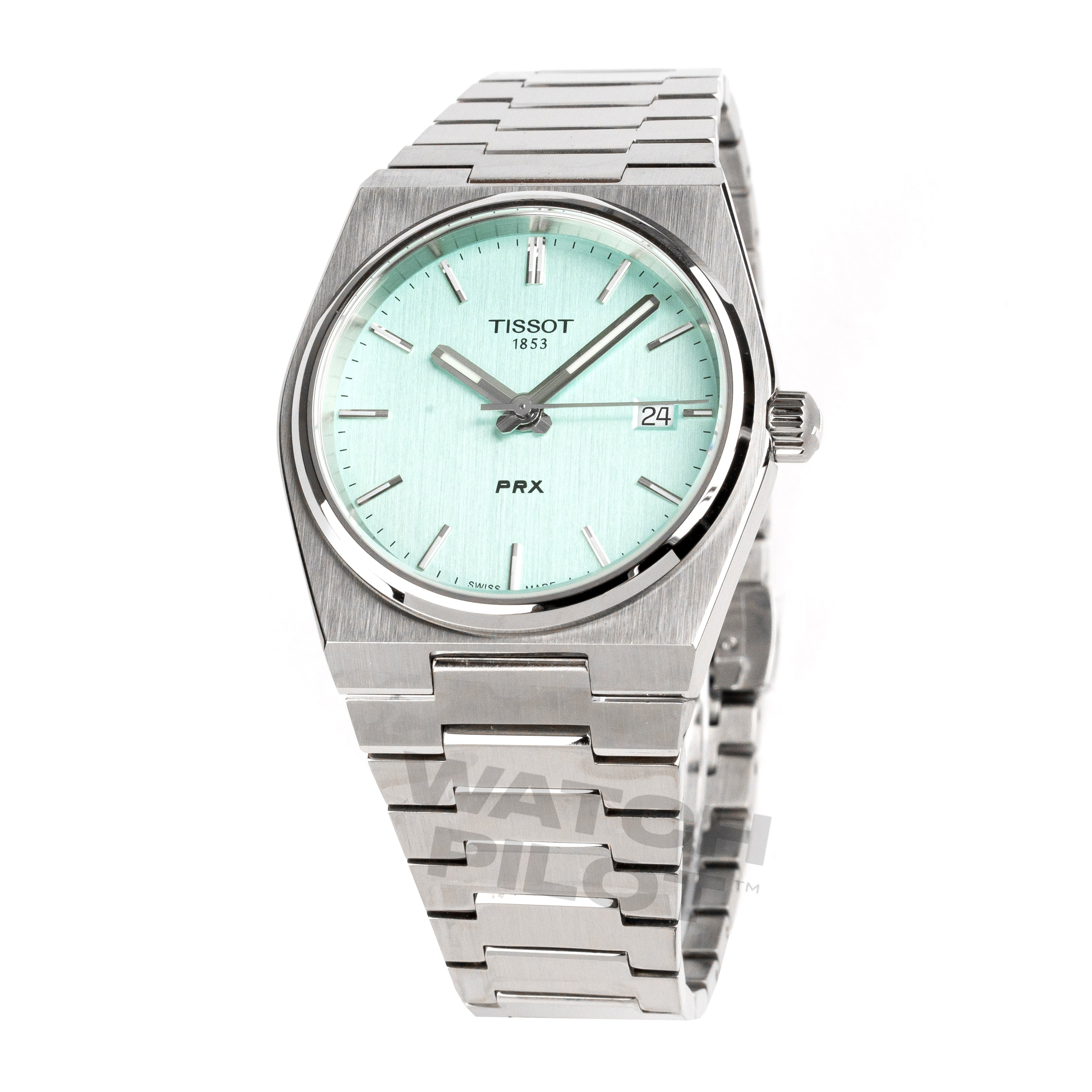 Montre Tissot PRX 35 mm pour femmes, verte