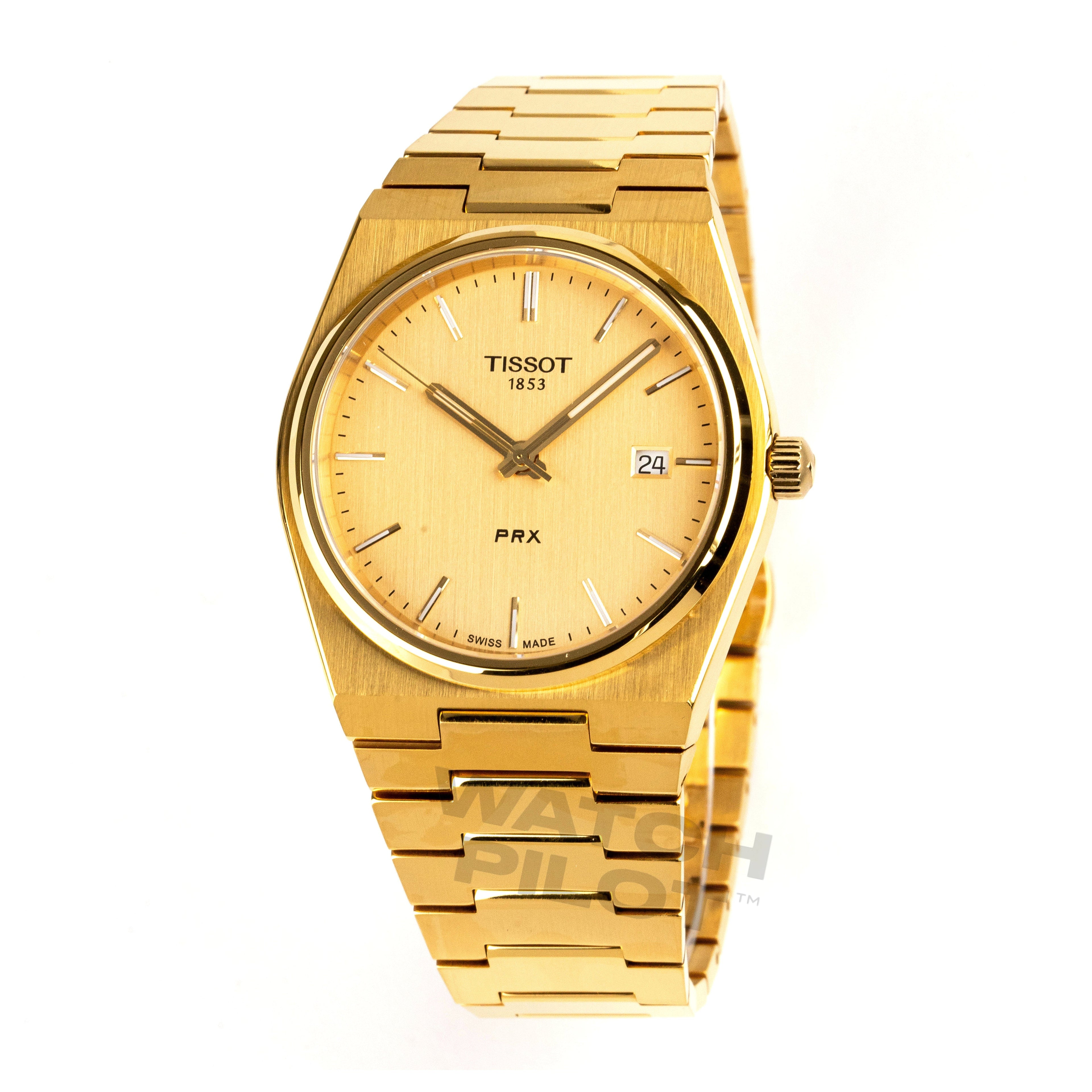 Pánské hodinky Tissot PRX 40mm zlaté