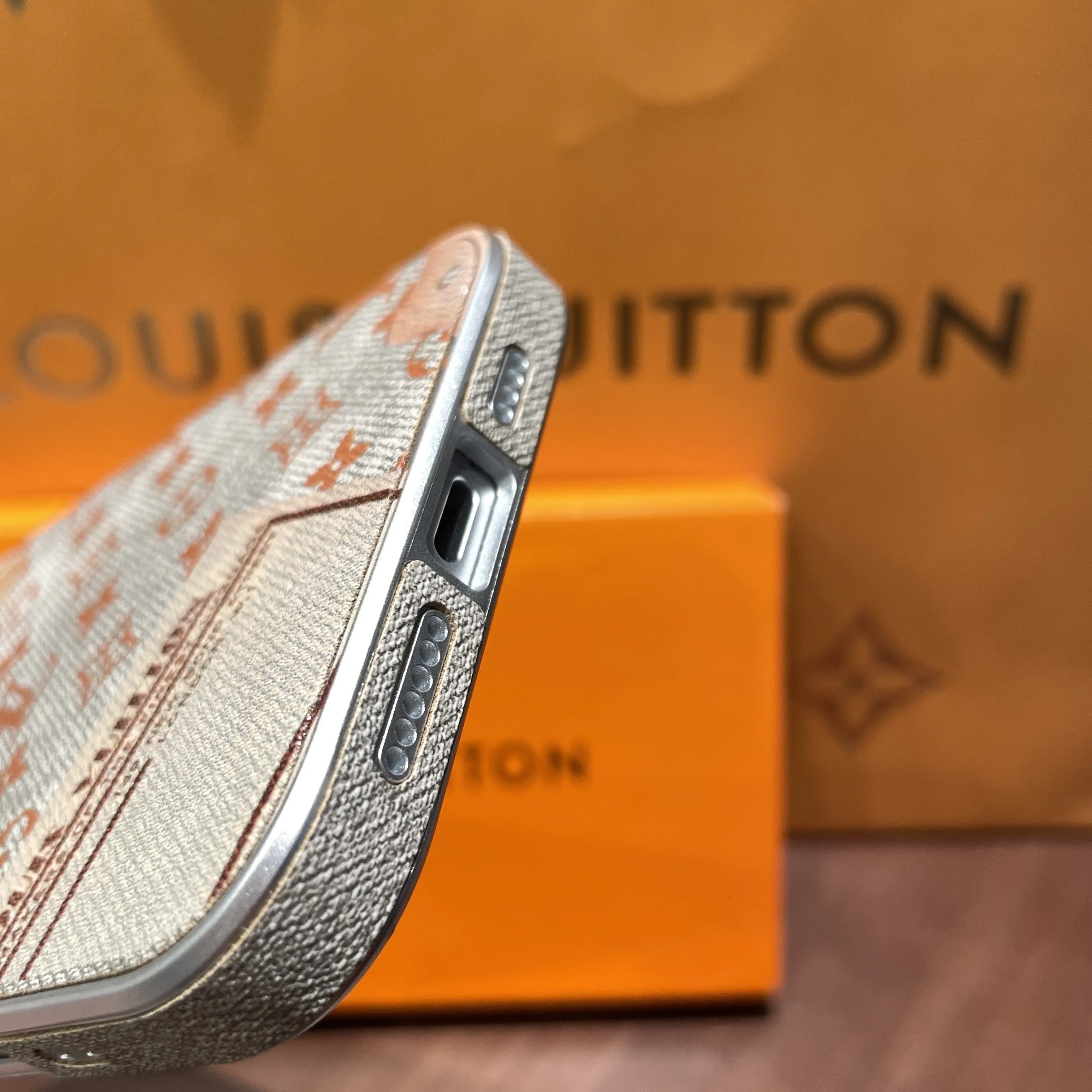 Étui de téléphone en cuir de style enveloppe vintage