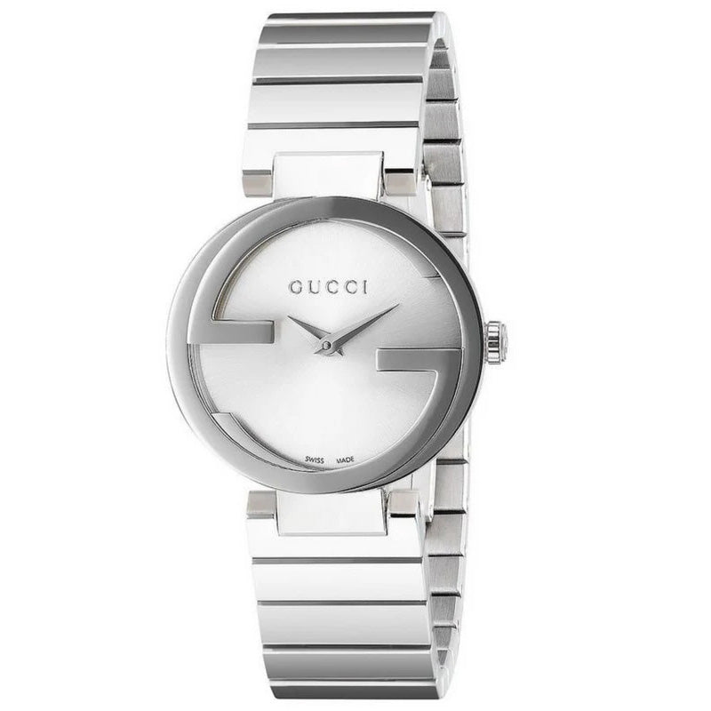 Dámské hodinky Gucci Interlocking G 37mm stříbrné
