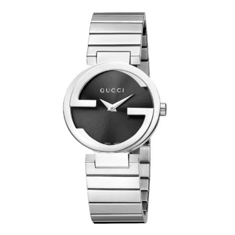 Gucci Uhr Interlocking G Damen 29mm Silber Schwarz