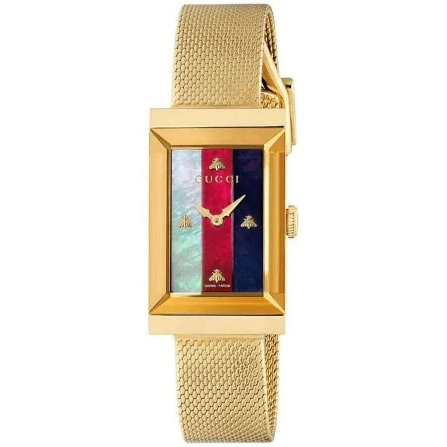 Gucci Ladies G-Frame Gold Watch