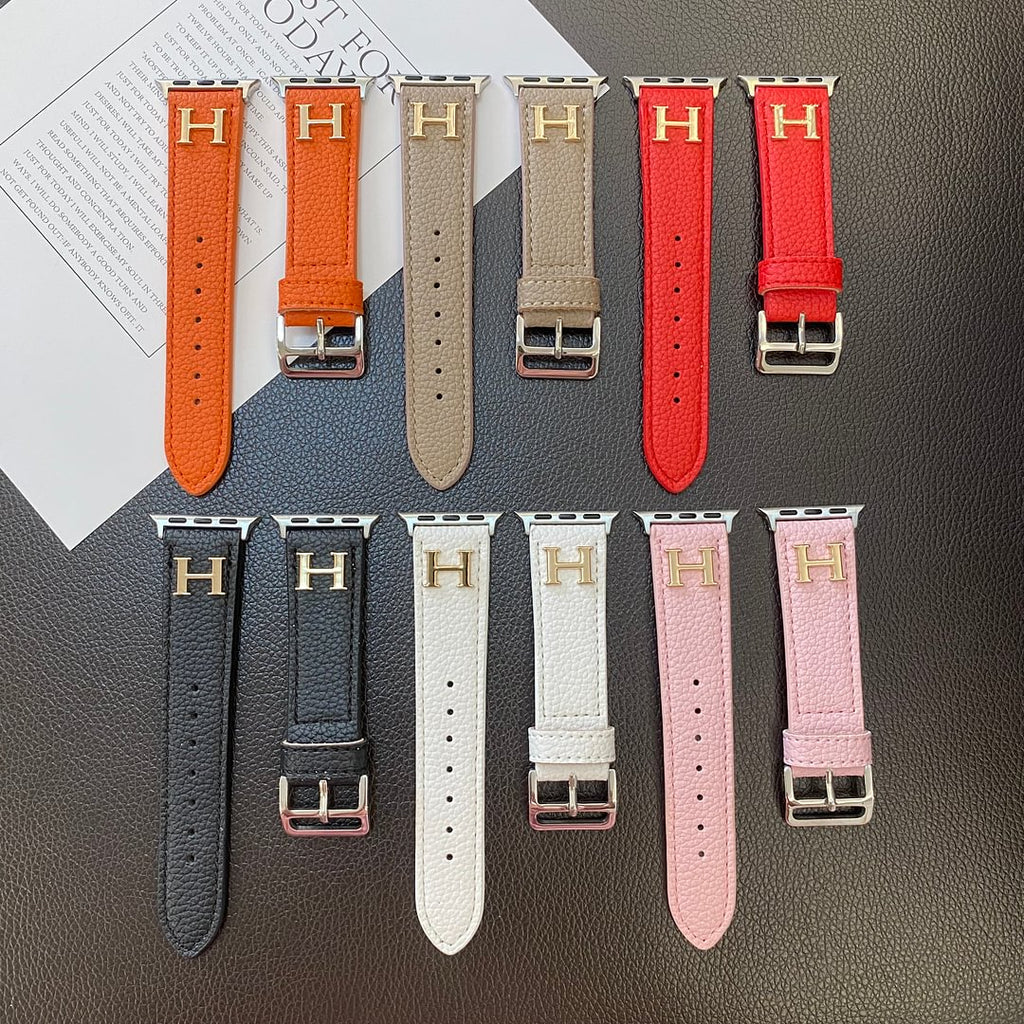 Řemínek z pravé vzorované kůže pro Apple Watch